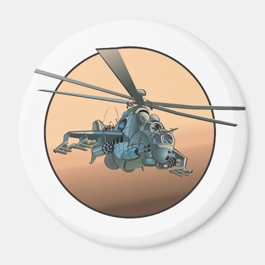 Cartoon helikopter magneet (Voorkant)