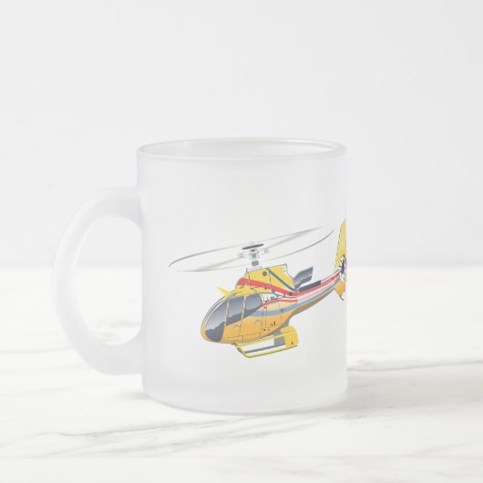 Cartoon Helikopter Matglas Koffiemok (Links)