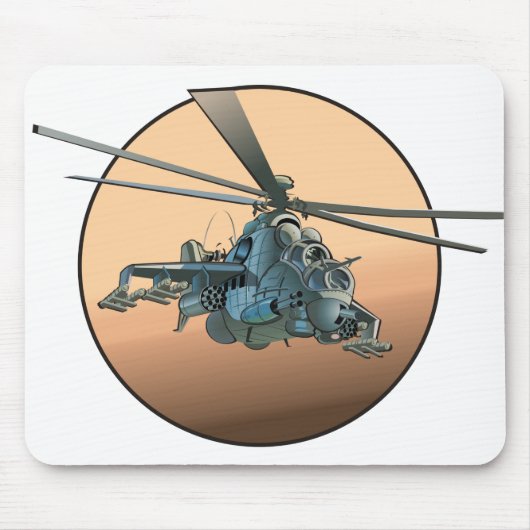 Cartoon helikopter muismat (Voorkant)
