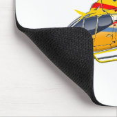 Cartoon Helikopter Muismat (Hoek)