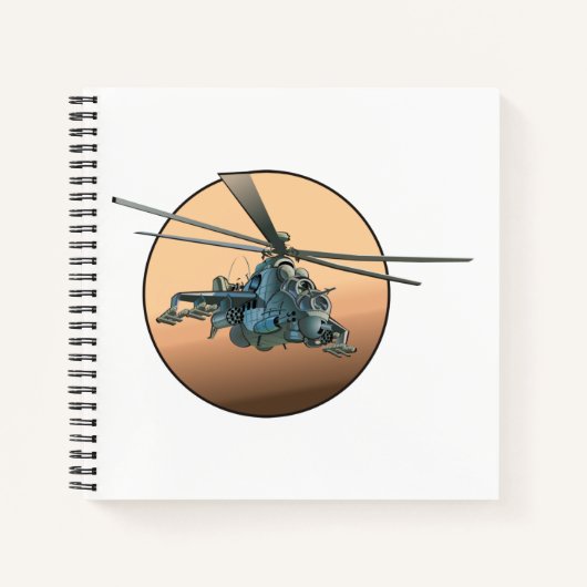 Cartoon helikopter notitieboek (Voorkant)