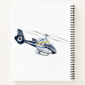 Cartoon Helikopter Notitieboek (Achterkant)