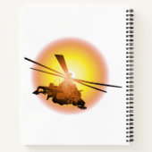 Cartoon Helikopter Notitieboek (Achterkant)