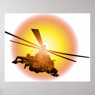 Cartoon Helikopter Poster