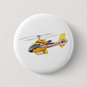 Cartoon Helikopter Ronde Button 5,7 Cm (Voorkant)