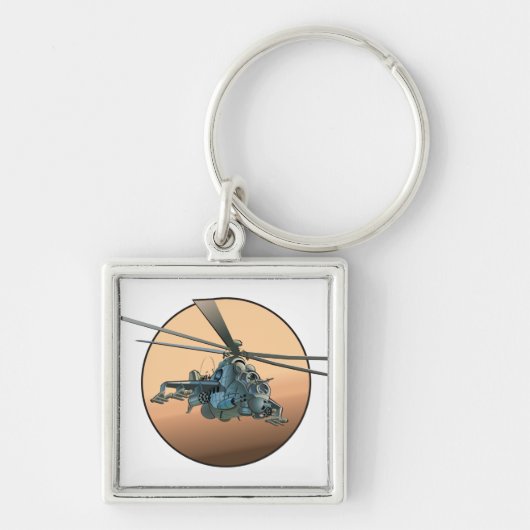 Cartoon helikopter sleutelhanger (Voorkant)