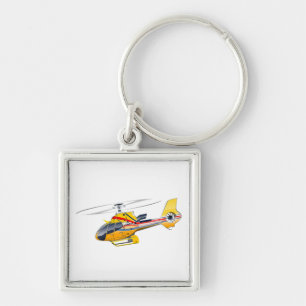 Cartoon Helikopter Sleutelhanger