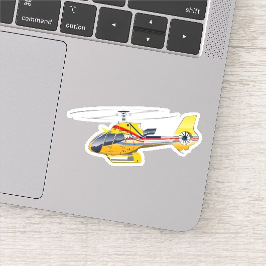 Cartoon Helikopter Sticker (Detail)