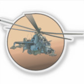 Cartoon helikopter sticker (Voorkant)
