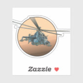 Cartoon helikopter sticker (Vel)