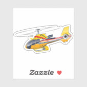 Cartoon Helikopter Sticker (Vel)