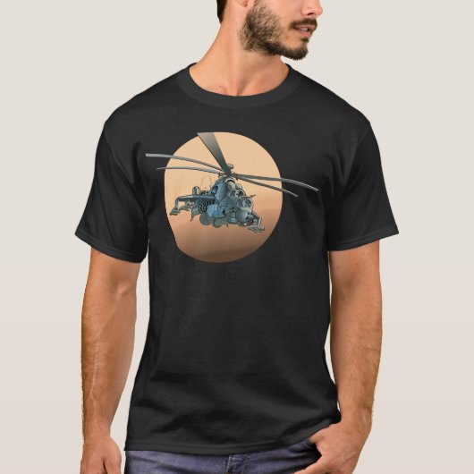 Cartoon helikopter t-shirt (Voorkant)