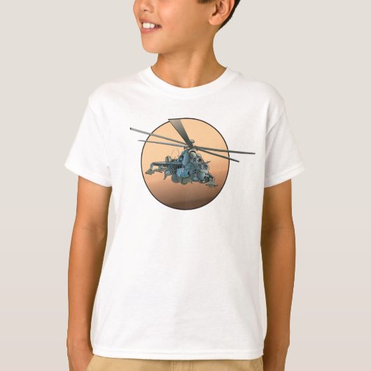 Cartoon helikopter t-shirt (Voorkant)