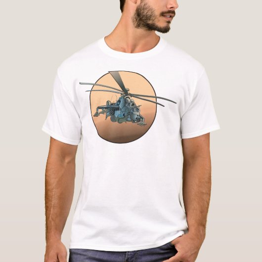 Cartoon helikopter t-shirt (Voorkant)
