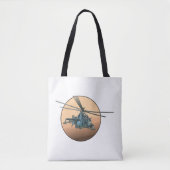Cartoon helikopter tote bag (Voorkant)