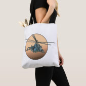 Cartoon helikopter tote bag (Dichtbij)