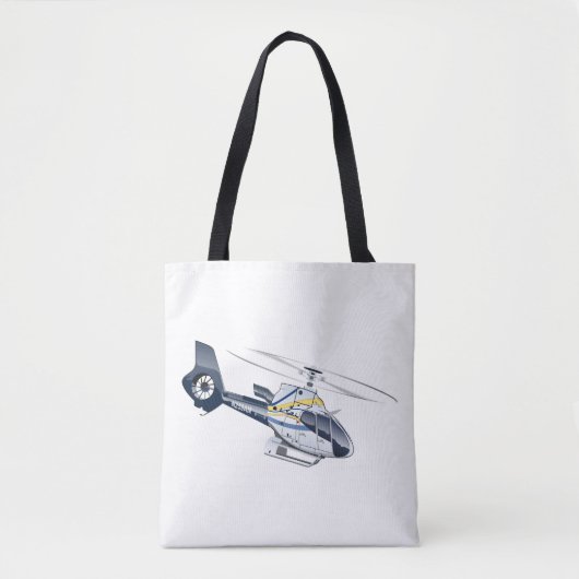 Cartoon Helikopter Tote Bag (Voorkant)