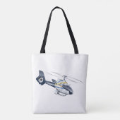 Cartoon Helikopter Tote Bag (Achterkant)