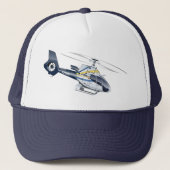 Cartoon Helikopter Trucker Pet (Voorkant)