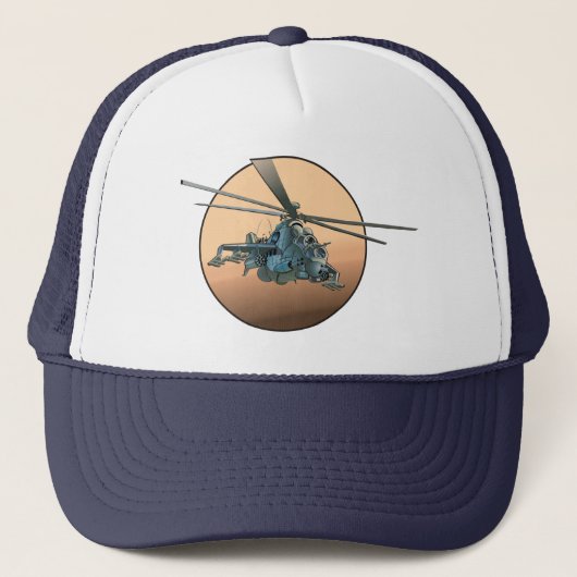 Cartoon helikopter trucker pet (Voorkant)