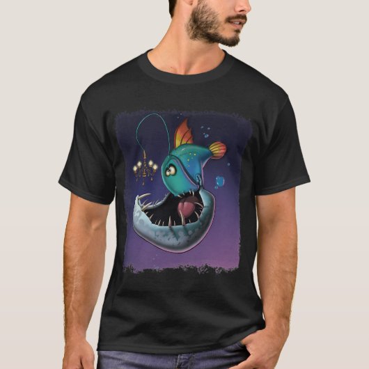 Cartoon hengelaarvis t-shirt (Voorkant)