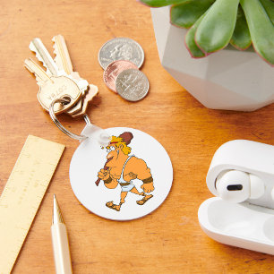 Cartoon Hercules Griekse mythologie held met knots Sleutelhanger