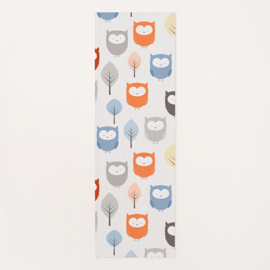 cartoon herfst Owls Yogamat (Voorkant)