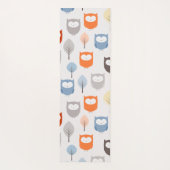 cartoon herfst Owls Yogamat (Achterkant)