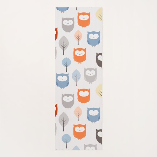 cartoon herfst Owls Yogamat (Achterkant)