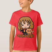 Cartoon Hermione en Crookshanks T-shirt (Voorkant)