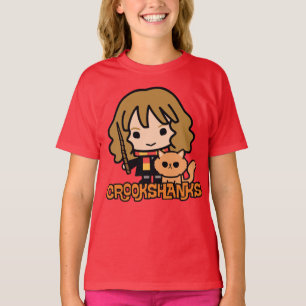 Cartoon Hermione en Crookshanks T-shirt