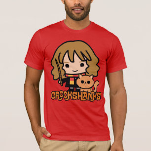 Cartoon Hermione en Crookshanks T-shirt