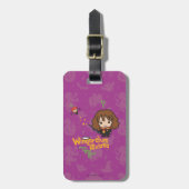 Cartoon Hermione en Ron Wingardium Leviosa Spell Bagagelabel (Voorkant verticaal)