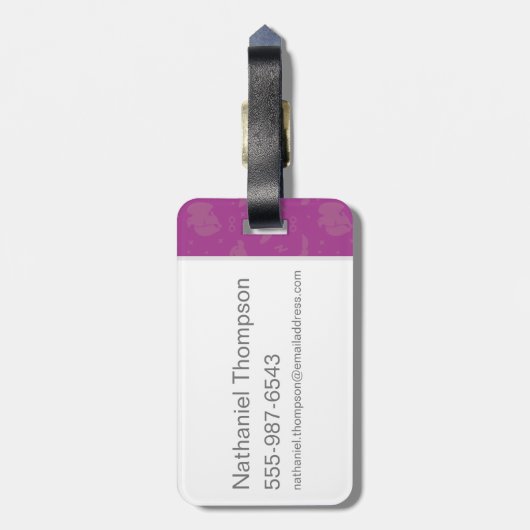 Cartoon Hermione en Ron Wingardium Leviosa Spell Bagagelabel (Achterkant verticaal)