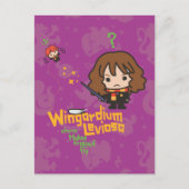 Cartoon Hermione en Ron Wingardium Leviosa Spell Briefkaart (Voorkant)