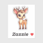 Cartoon hert sticker (Vel)