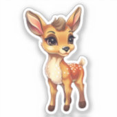 Cartoon hert sticker (Voorkant)