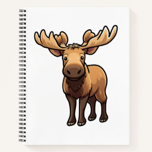 Cartoon hertenillustratie notitieboek
