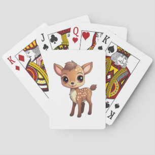 Cartoon hertenillustratie pokerkaarten