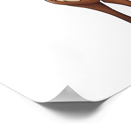 Cartoon hertenillustratie poster (Hoek)