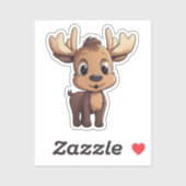 Cartoon hertenillustratie sticker (Vel)