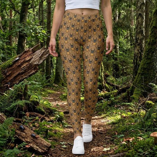 Cartoon Hertenk beetelpatroon Leggings