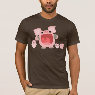 Cartoon Het T-shirt van het schouderblad:)