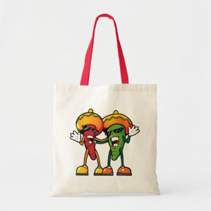 Cartoon hete pepers tote bag