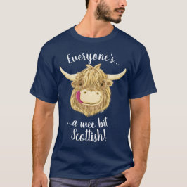 Cartoon Highland Cow, iedereen is Schots! T-shirt