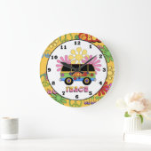 Cartoon Hippie leuke wandklok (Huis)