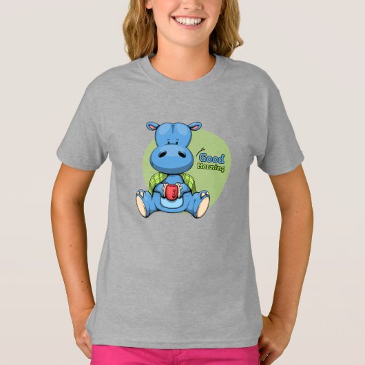 Cartoon Hippo | KINDER T-shirt (Voorkant)