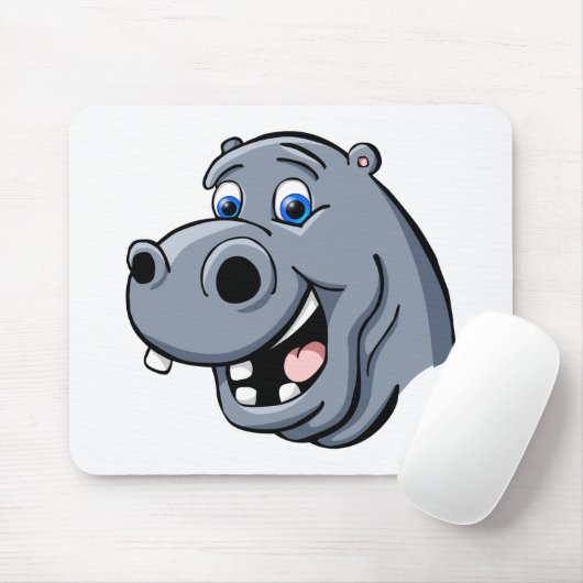 Cartoon Hippo Muismat (Met muis)