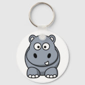 Cartoon Hippo Sleutelhanger (Voorkant)