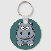 Cartoon Hippo Sleutelhanger (Voorkant)